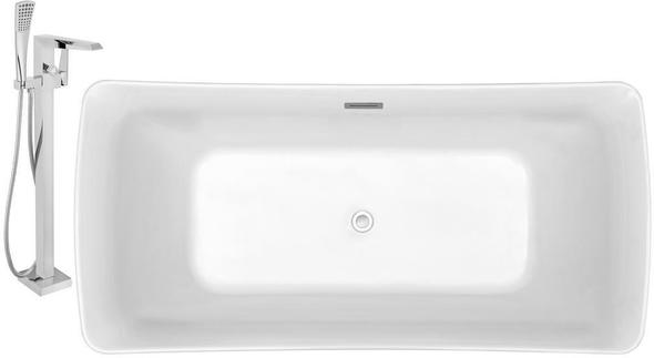 best bathtub stopper Streamline Bath Set of Bathroom Tub and Faucet White Soaking Freestanding Tub