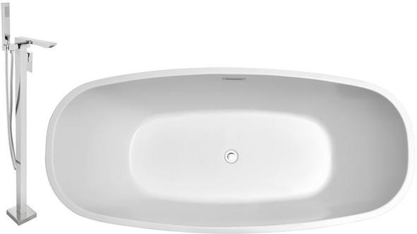 free standing tub ideas Streamline Bath Set of Bathroom Tub and Faucet White Soaking Freestanding Tub
