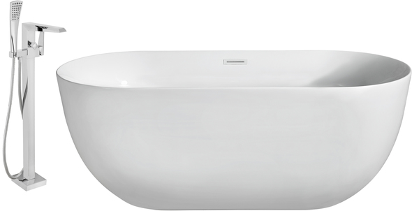 top bathtub brands Streamline Bath Set of Bathroom Tub and Faucet White Soaking Freestanding Tub