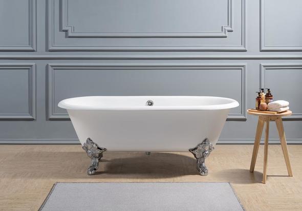 bathtub water overflow Streamline Bath Bathroom Tub White Soaking Clawfoot Tub