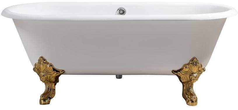 showers fitted Streamline Bath Bathroom Tub White Soaking Clawfoot Tub