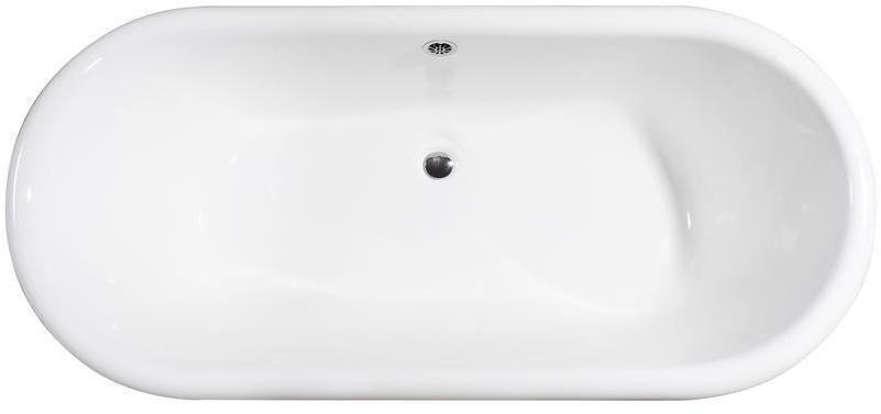 showers fitted Streamline Bath Bathroom Tub White Soaking Clawfoot Tub