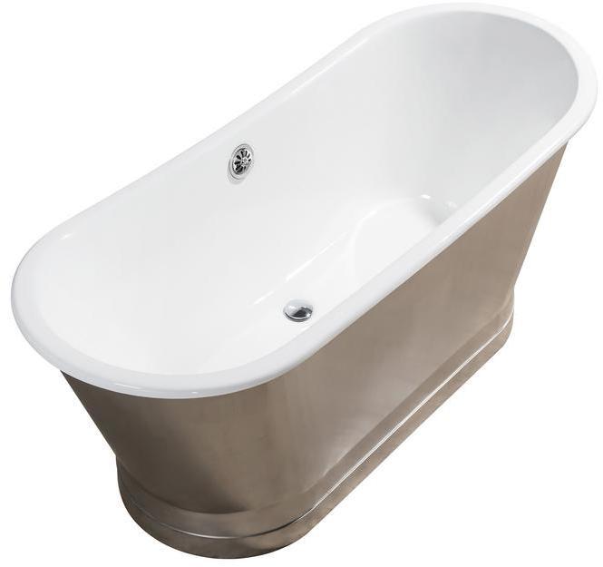 1 1 4 bathtub drain Streamline Bath Bathroom Tub Chrome  Soaking Freestanding Tub