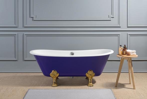 claw feet for tub Streamline Bath Bathroom Tub Purple Soaking Clawfoot Tub