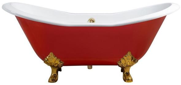 tub stopper kit Streamline Bath Bathroom Tub Red Soaking Clawfoot Tub