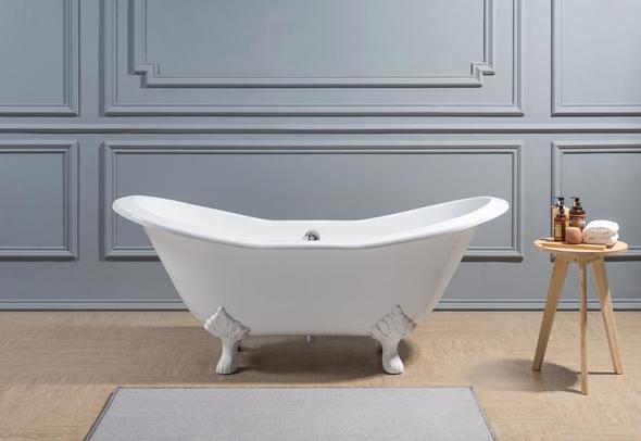 self filling bathtubs Streamline Bath Bathroom Tub White  Soaking Clawfoot Tub