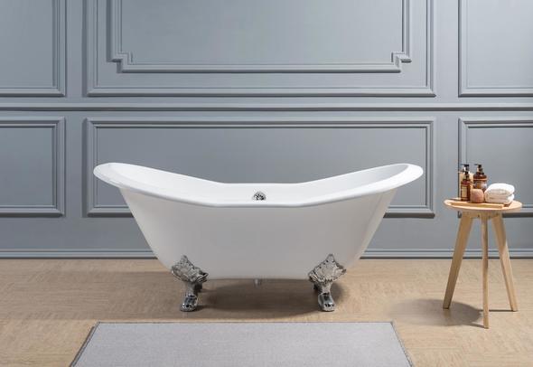 bath tub for adults 4 feet Streamline Bath Bathroom Tub White  Soaking Clawfoot Tub