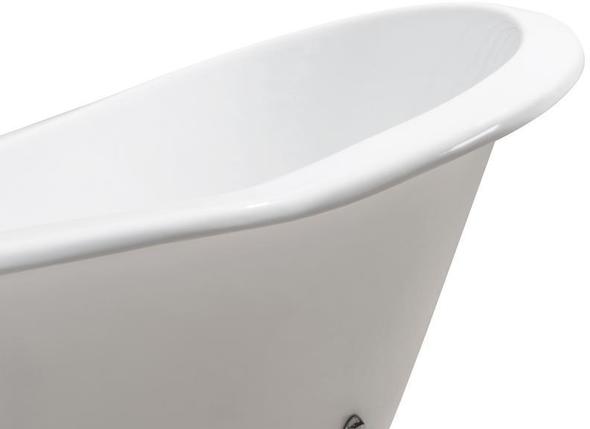 1 piece tub Streamline Bath Bathroom Tub White  Soaking Clawfoot Tub