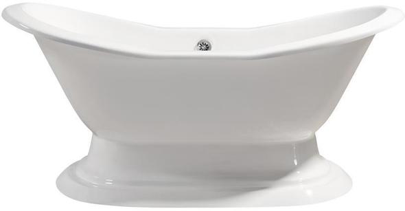 double ended freestanding tub Streamline Bath Bathroom Tub White  Soaking Freestanding Tub