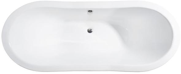 double ended freestanding tub Streamline Bath Bathroom Tub White  Soaking Freestanding Tub
