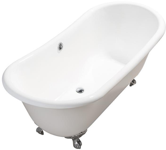 4 piece bathtub Streamline Bath Bathroom Tub White Soaking Clawfoot Tub