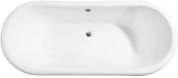 59 inch clawfoot tub Streamline Bath Bathroom Tub White Soaking Clawfoot Tub