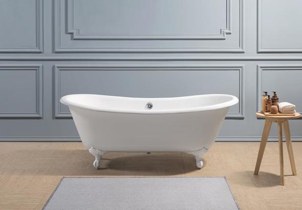 59 inch clawfoot tub Streamline Bath Bathroom Tub White Soaking Clawfoot Tub