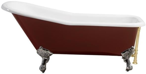 top bathtubs Streamline Bath Bathroom Tub Red Soaking Clawfoot Tub