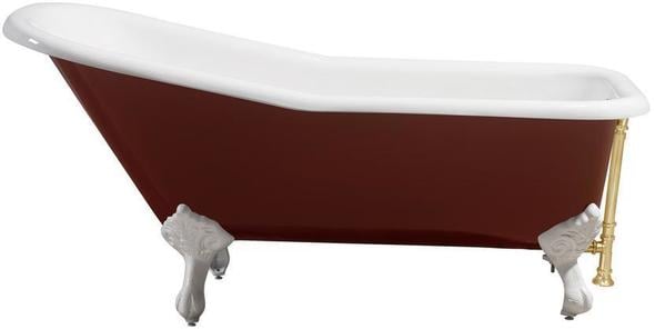foot soaking tub near me Streamline Bath Bathroom Tub Red Soaking Clawfoot Tub