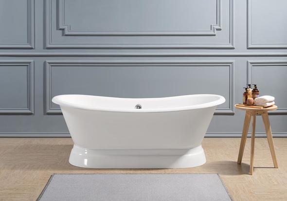 bathtub stopper kit Streamline Bath Bathroom Tub White Soaking Freestanding Tub