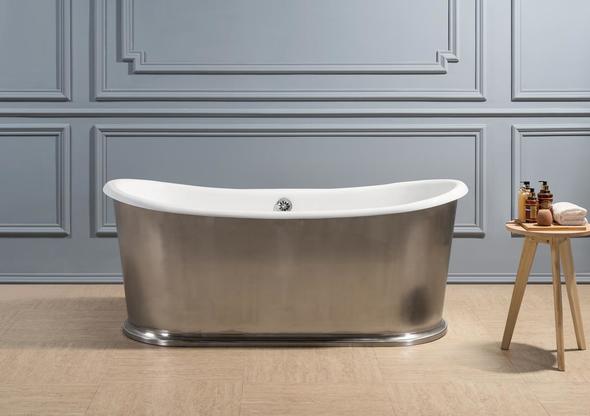 free tubs Streamline Bath Bathroom Tub Silver Soaking Freestanding Tub