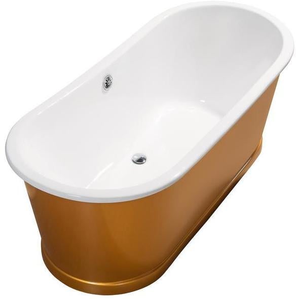 59 inch freestanding whirlpool tub Streamline Bath Bathroom Tub Gold Soaking Freestanding Tub