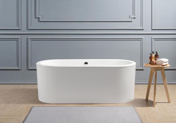 installing a free standing bath Streamline Bath Bathroom Tub White Soaking Freestanding Tub