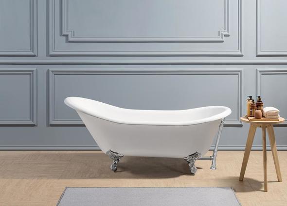 used soaking tub Streamline Bath Bathroom Tub White Soaking Clawfoot Tub