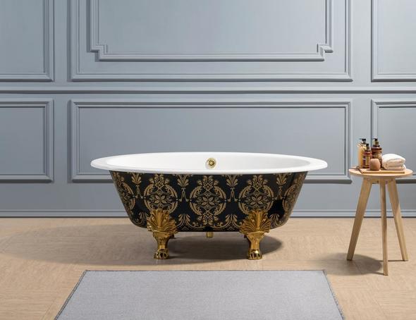 drain for free standing tub Streamline Bath Bathroom Tub Green, Gold Soaking Clawfoot Tub