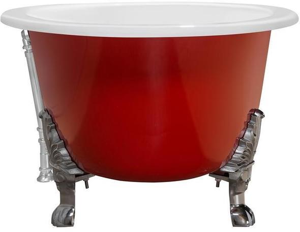 best freestanding jetted tub Streamline Bath Bathroom Tub Red Soaking Clawfoot Tub
