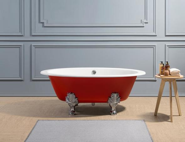 best freestanding jetted tub Streamline Bath Bathroom Tub Red Soaking Clawfoot Tub