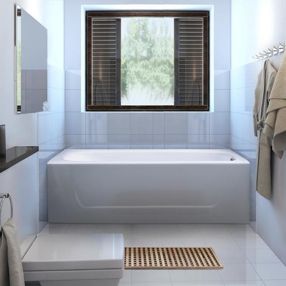 senior bathtub Streamline Bath Bathroom Tub White Soaking Alcove Apron tub