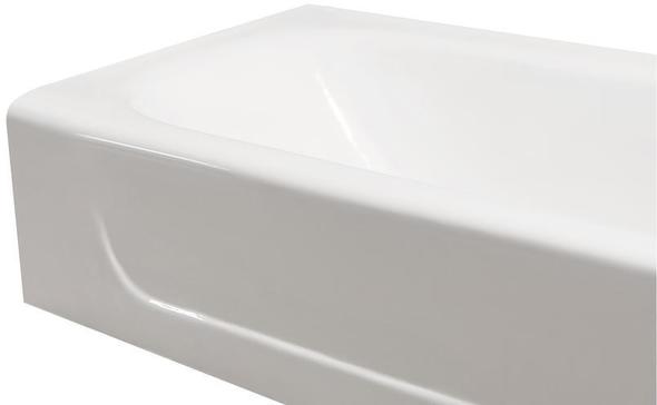 matt white freestanding bath Streamline Bath Bathroom Tub White Soaking Alcove Apron tub