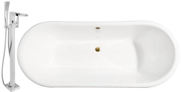 footed tubs for sale Streamline Bath Set of Bathroom Tub and Faucet White Soaking Clawfoot Tub