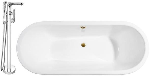 wooden bathtub for sale Streamline Bath Set of Bathroom Tub and Faucet Purple Soaking Clawfoot Tub