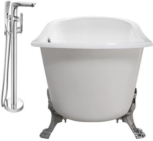 clear resin bathtub Streamline Bath Set of Bathroom Tub and Faucet Purple Soaking Clawfoot Tub
