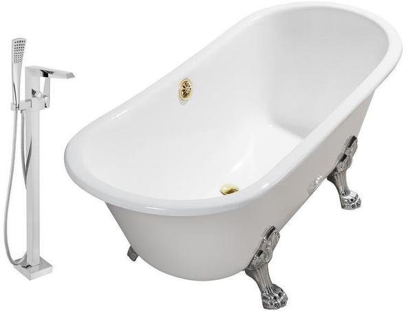 bathroom bathtub tile ideas Streamline Bath Set of Bathroom Tub and Faucet Purple Soaking Clawfoot Tub