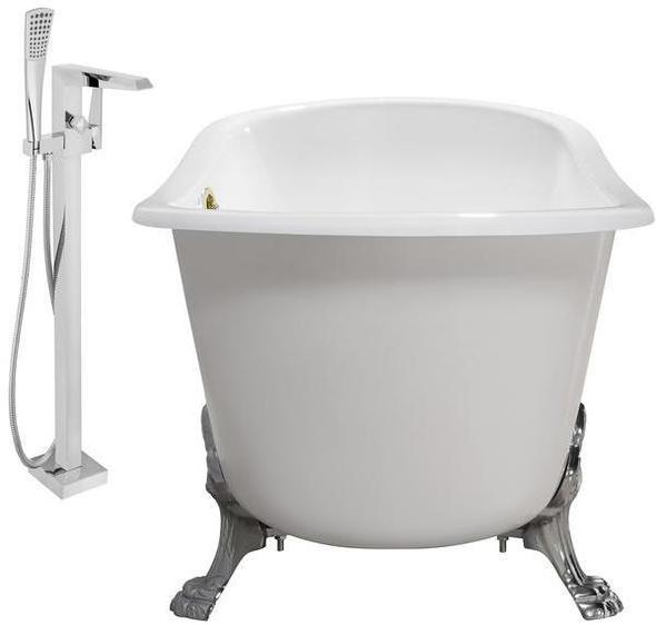 bathroom bathtub tile ideas Streamline Bath Set of Bathroom Tub and Faucet Purple Soaking Clawfoot Tub