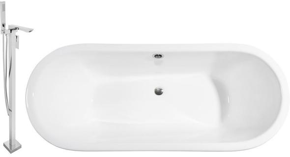 bathtub logo Streamline Bath Set of Bathroom Tub and Faucet Purple Soaking Clawfoot Tub
