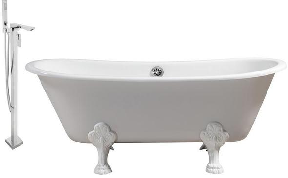 bath 1 Streamline Bath Set of Bathroom Tub and Faucet Purple Soaking Clawfoot Tub