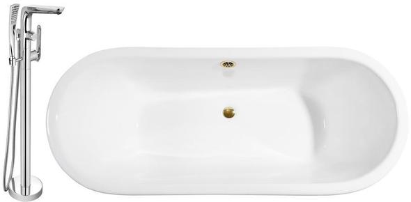 stand alone tub for two Streamline Bath Set of Bathroom Tub and Faucet Purple Soaking Clawfoot Tub