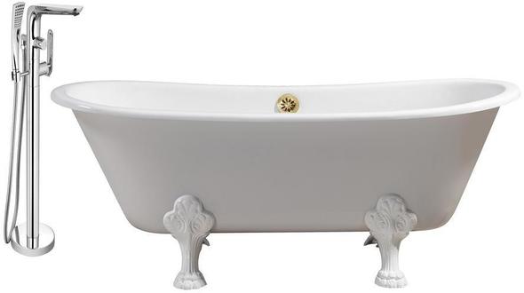 stand alone tub for two Streamline Bath Set of Bathroom Tub and Faucet Purple Soaking Clawfoot Tub