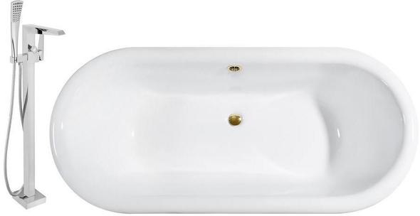 used soaking tubs for sale Streamline Bath Set of Bathroom Tub and Faucet White Soaking Freestanding Tub