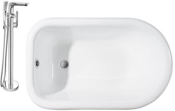 bathtub support Streamline Bath Set of Bathroom Tub and Faucet White Soaking Clawfoot Tub