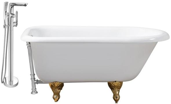 bathtub feet Streamline Bath Set of Bathroom Tub and Faucet White Soaking Clawfoot Tub