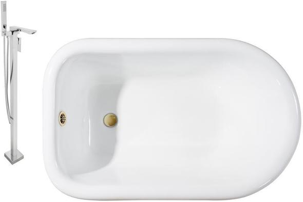 bear in a bathtub Streamline Bath Set of Bathroom Tub and Faucet White Soaking Clawfoot Tub
