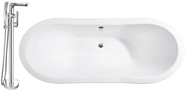 4 foot soaking tub Streamline Bath Set of Bathroom Tub and Faucet Red Soaking Clawfoot Tub