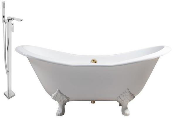 best bathtub plug Streamline Bath Set of Bathroom Tub and Faucet White  Soaking Clawfoot Tub
