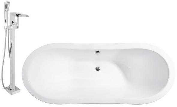 drain claw for bathtub Streamline Bath Set of Bathroom Tub and Faucet White  Soaking Clawfoot Tub