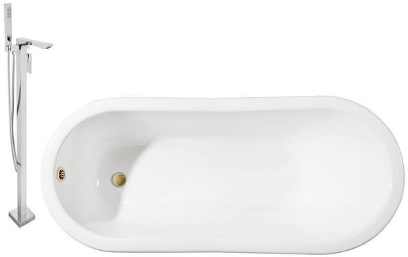 old fashioned bathtub faucet Streamline Bath Set of Bathroom Tub and Faucet White Soaking Clawfoot Tub
