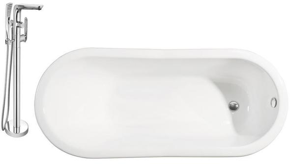 water tub stopper Streamline Bath Set of Bathroom Tub and Faucet Gold Soaking Freestanding Tub