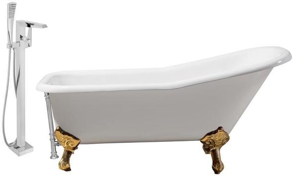 bathroom jacuzzi tub ideas Streamline Bath Set of Bathroom Tub and Faucet White Soaking Clawfoot Tub