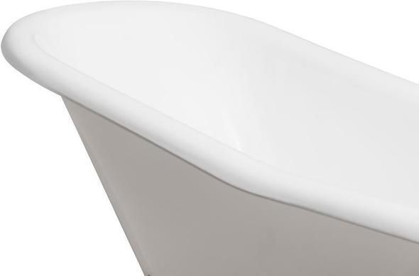 base freestanding bath Streamline Bath Set of Bathroom Tub and Faucet White Soaking Clawfoot Tub