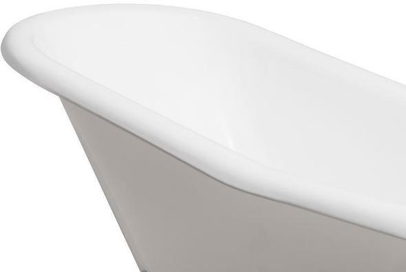 freestanding roll top bath Streamline Bath Set of Bathroom Tub and Faucet White Soaking Clawfoot Tub